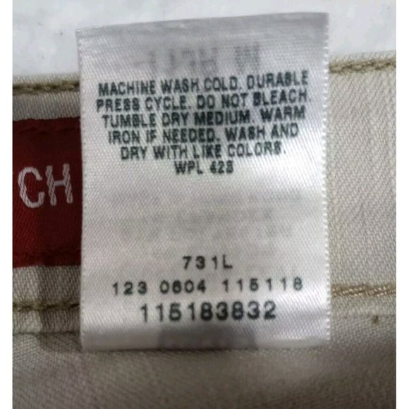 Levis 518 Superlow Stretch BootCut Jeans Women's Size 11 JR M Mid Rise Beige - Picture 6 of 8